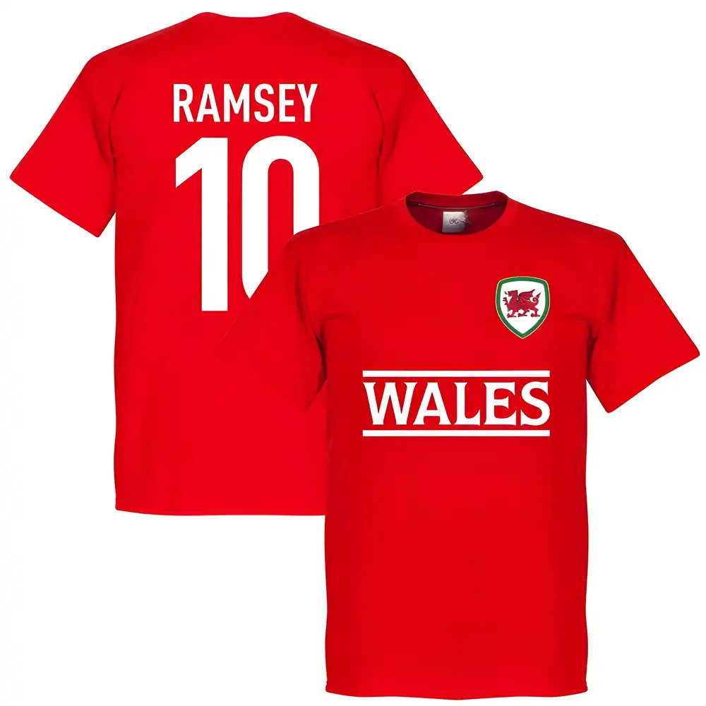 Wales Ramsey 10 Team T-Shirt - Red