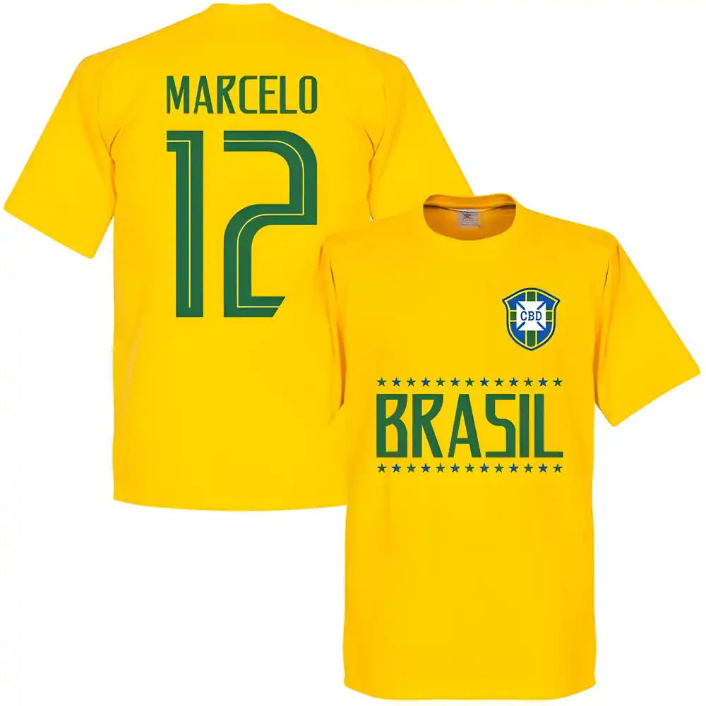 Brasil Marcelo 12 Team T-Shirt - Yellow