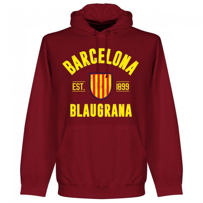 Barcelona Established Kids Hoodie - Maroon