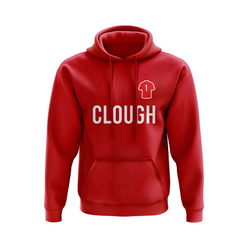 Brian Clough Nottingham Forest Number Hoody (Red)