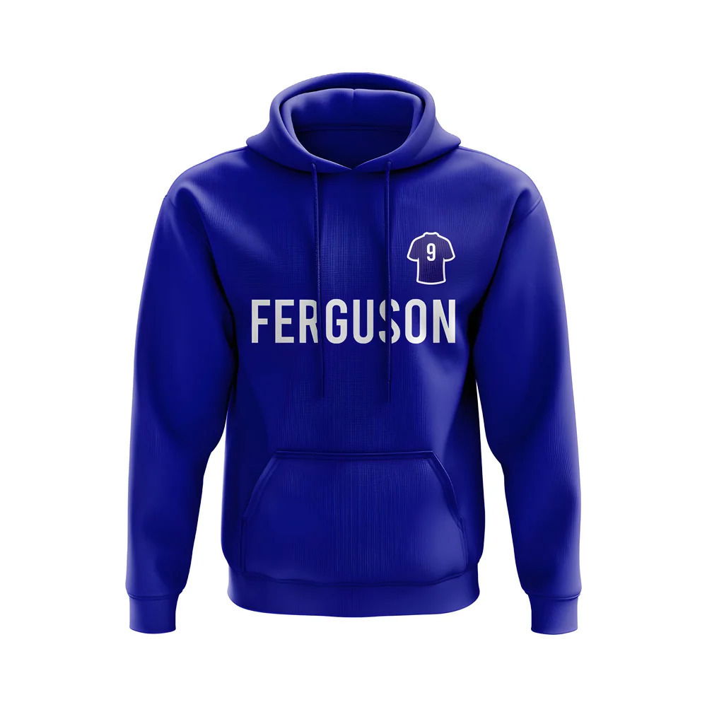 Duncan Ferguson Everton Number Hoody (Blue)