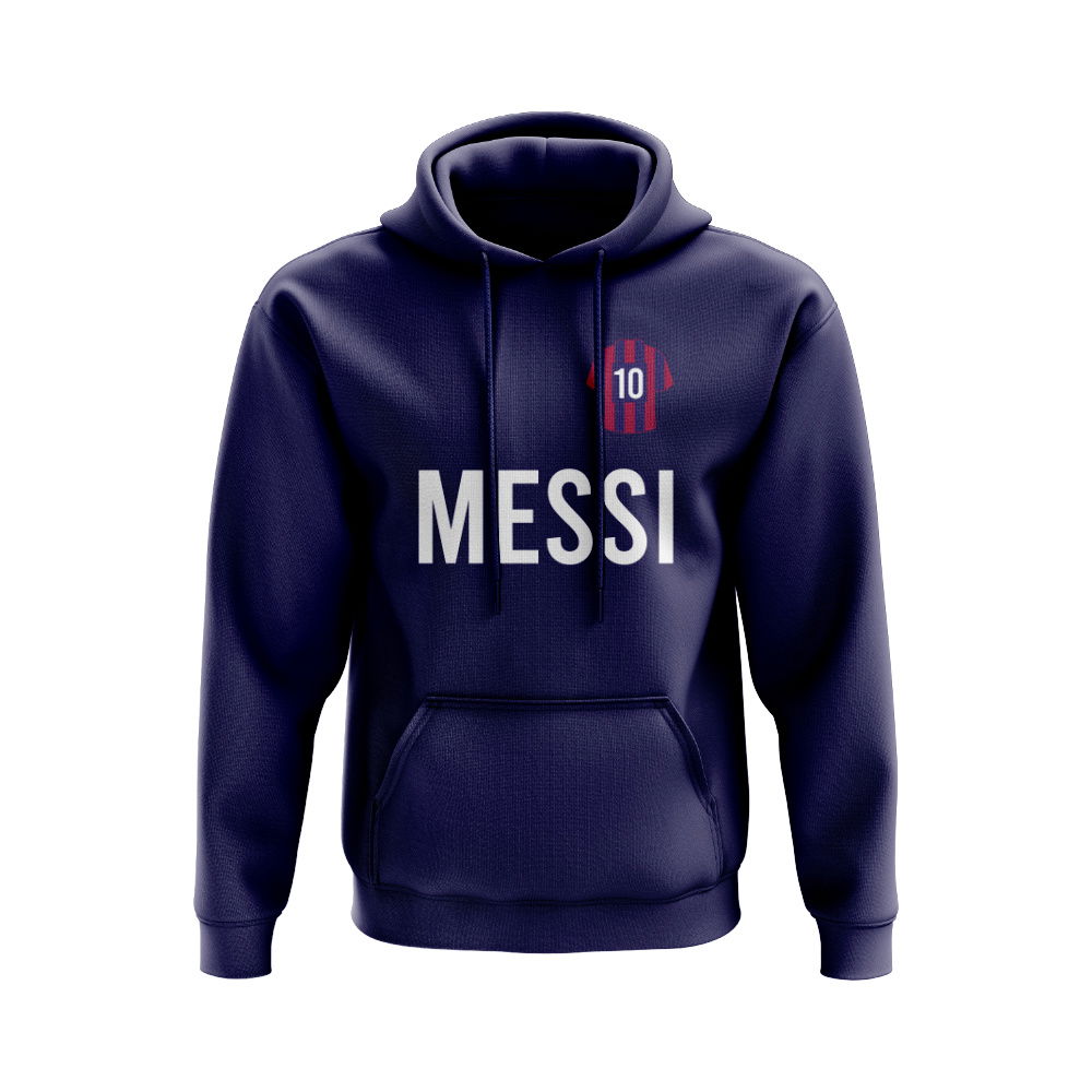 Lionel Messi Barcelona Number Hoody (Navy)