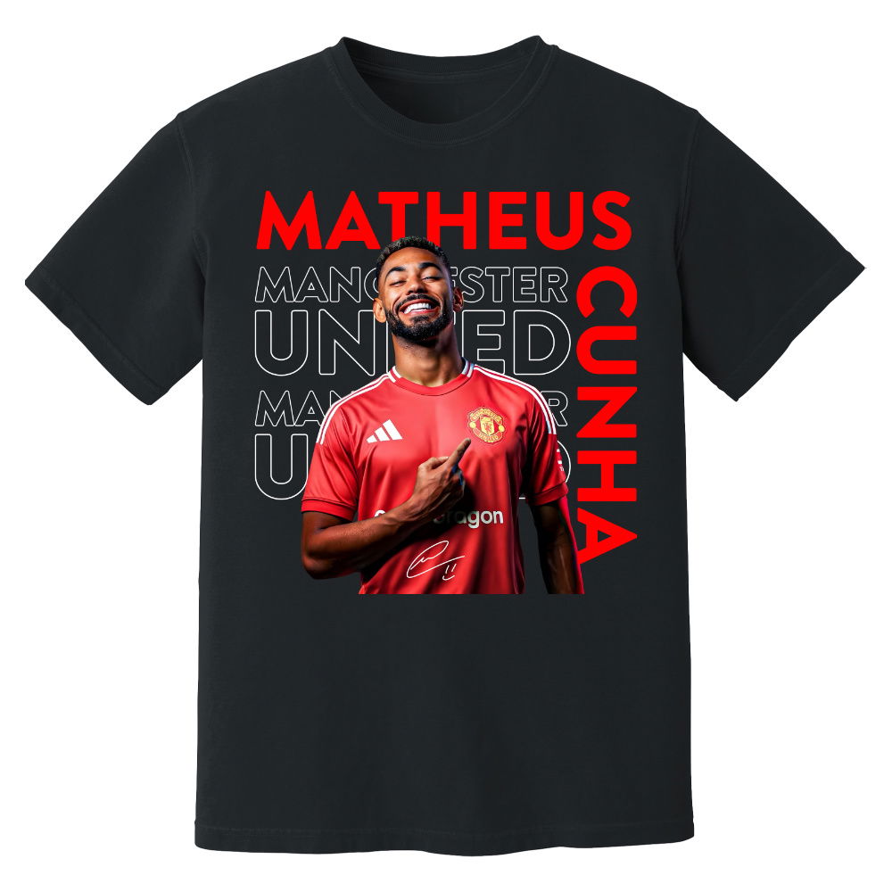 Matheus Cunha Man United T-Shirt (Black)