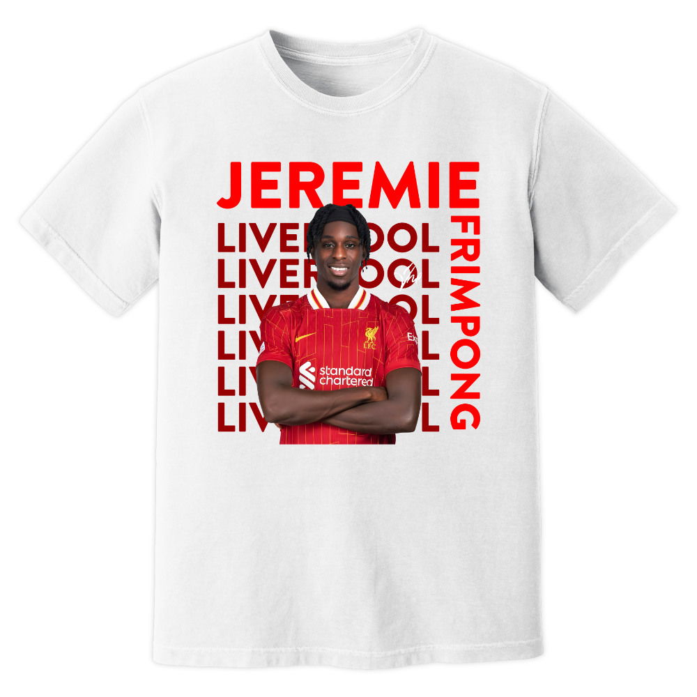 Jeremie Frimpong Liverpool New Signing T-Shirt (White)
