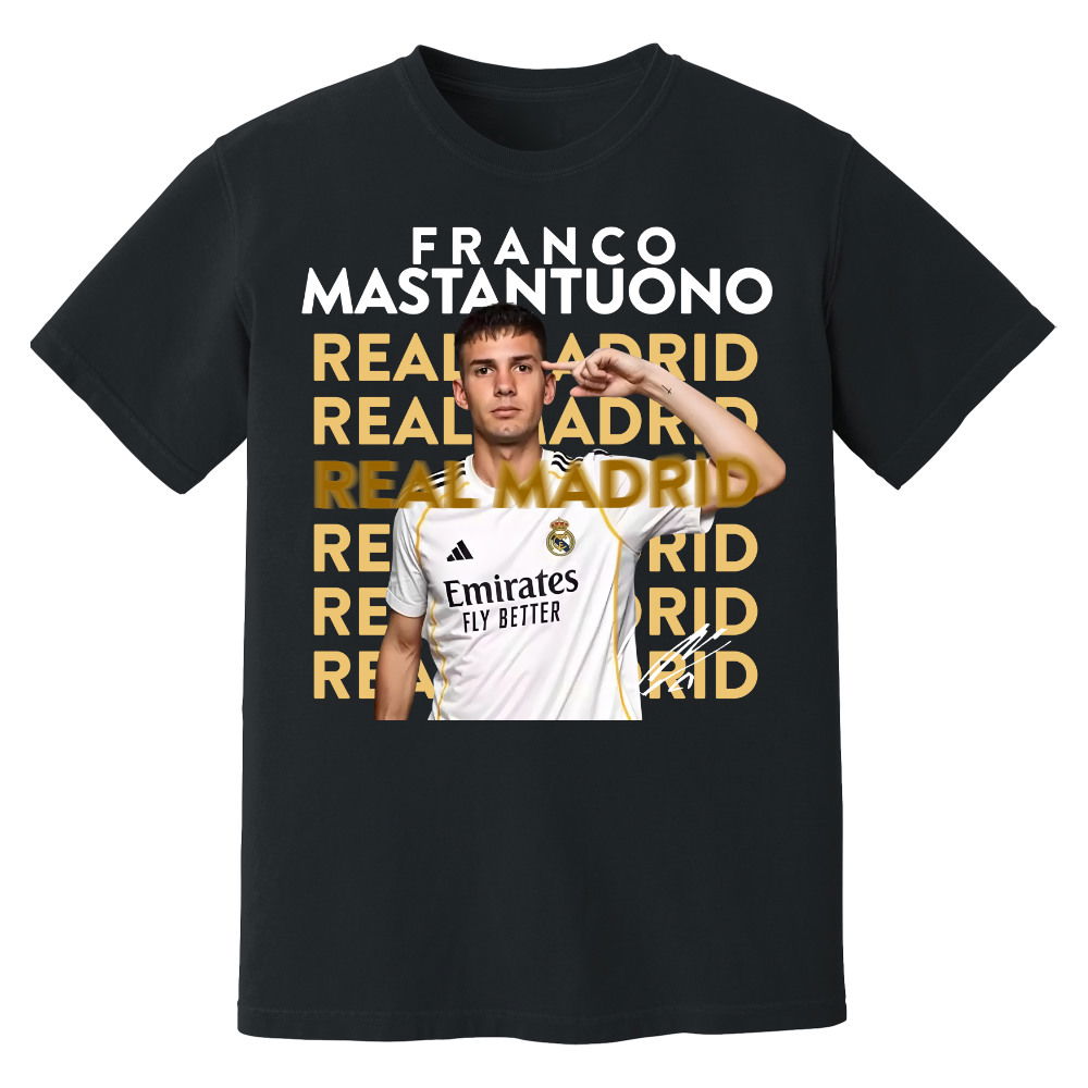 Franco Mastantuono Real Madrid New Signing T-Shirt (Black)
