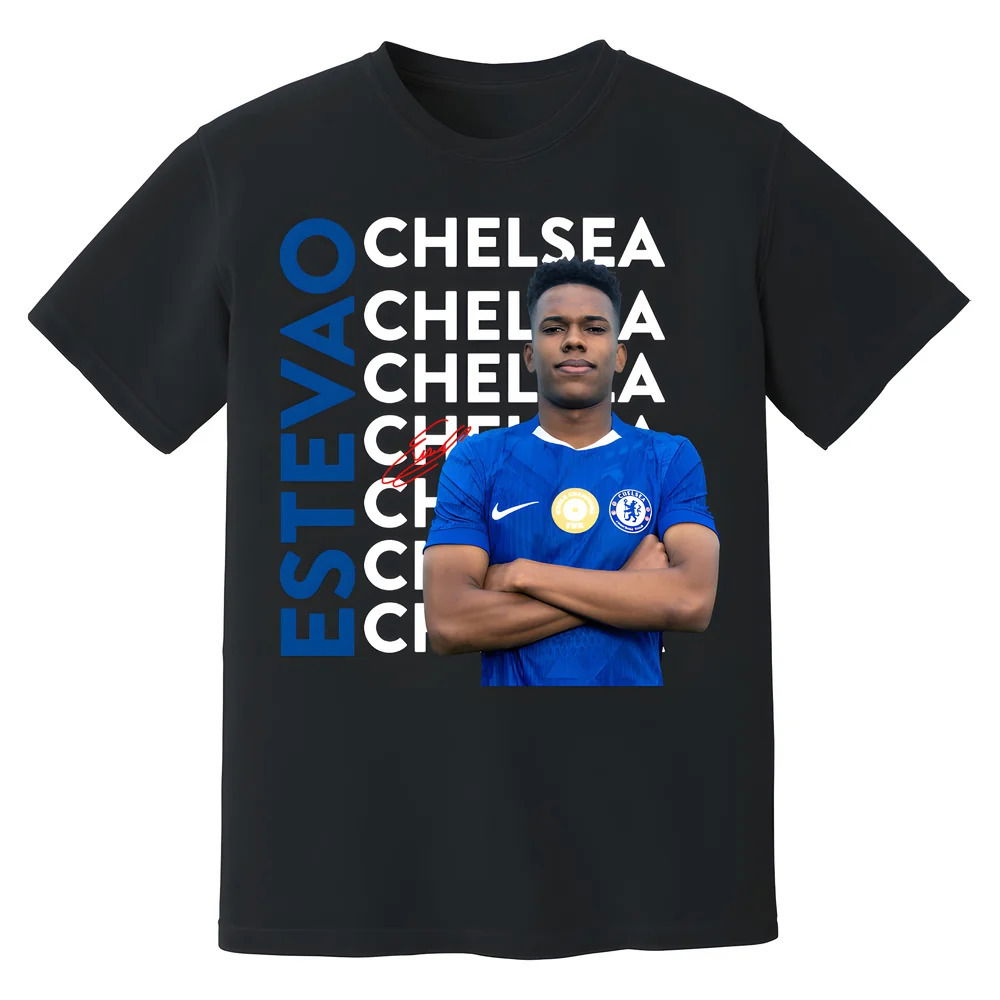 Estevao Chelsea New Signing T-Shirt (Black)