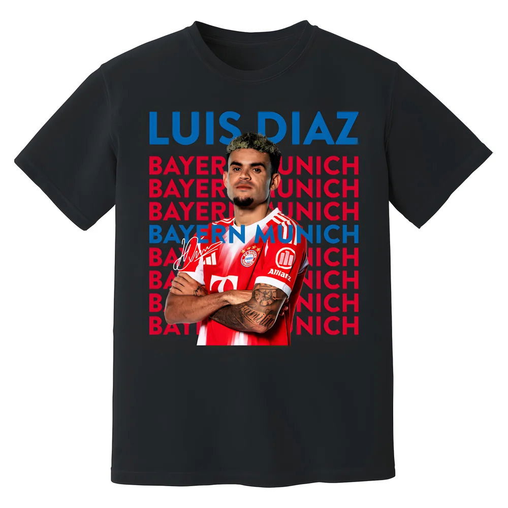 Luis Diaz Bayern Munich New Signing T-Shirt (Black)