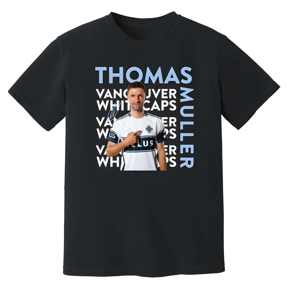 Thomas Muller Vancouver Whitecaps New Signing T-Shirt (Black)