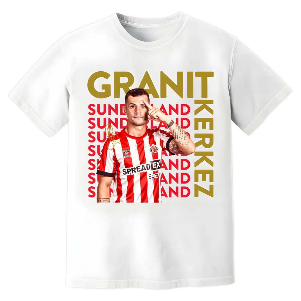 Granit Xhaka Sunderland New Signing T-Shirt (White)