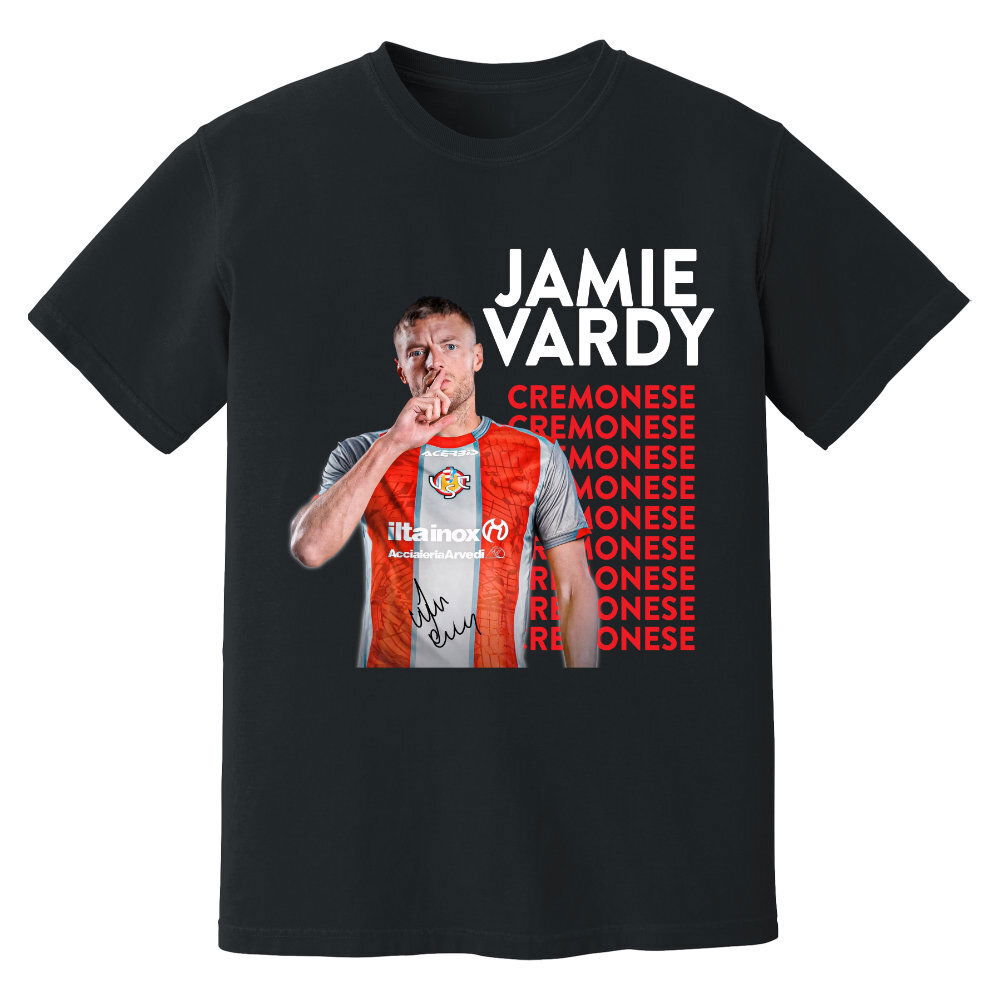 Jamie Vardy Cremonese New Signing T-Shirt (Black)