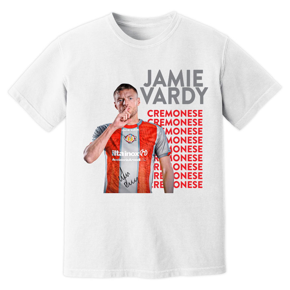 Jamie Vardy Cremonese New Signing T-Shirt (White)