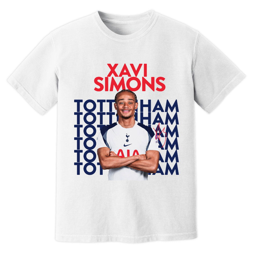 Xavi Simons Tottenham New Signing T-Shirt (White)