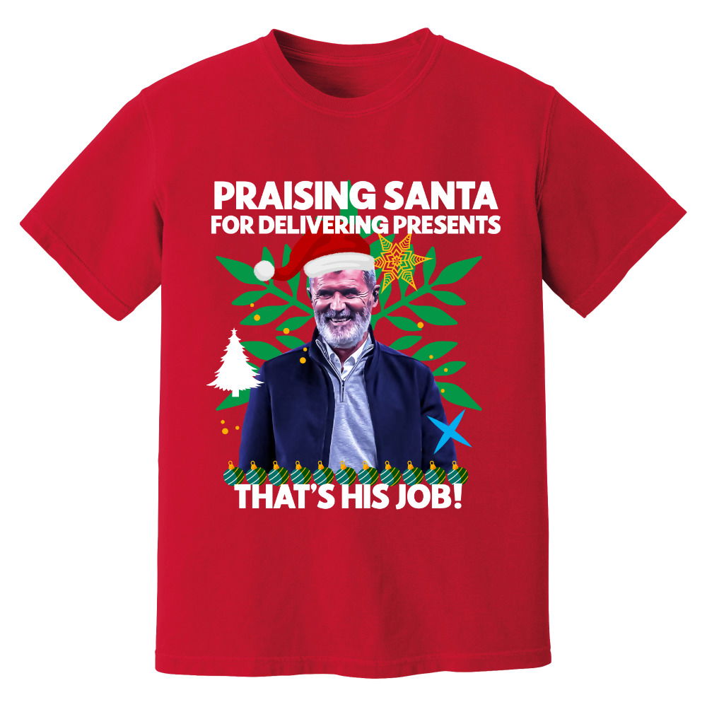 Roy Keane Christmas T-Shirt (Red)