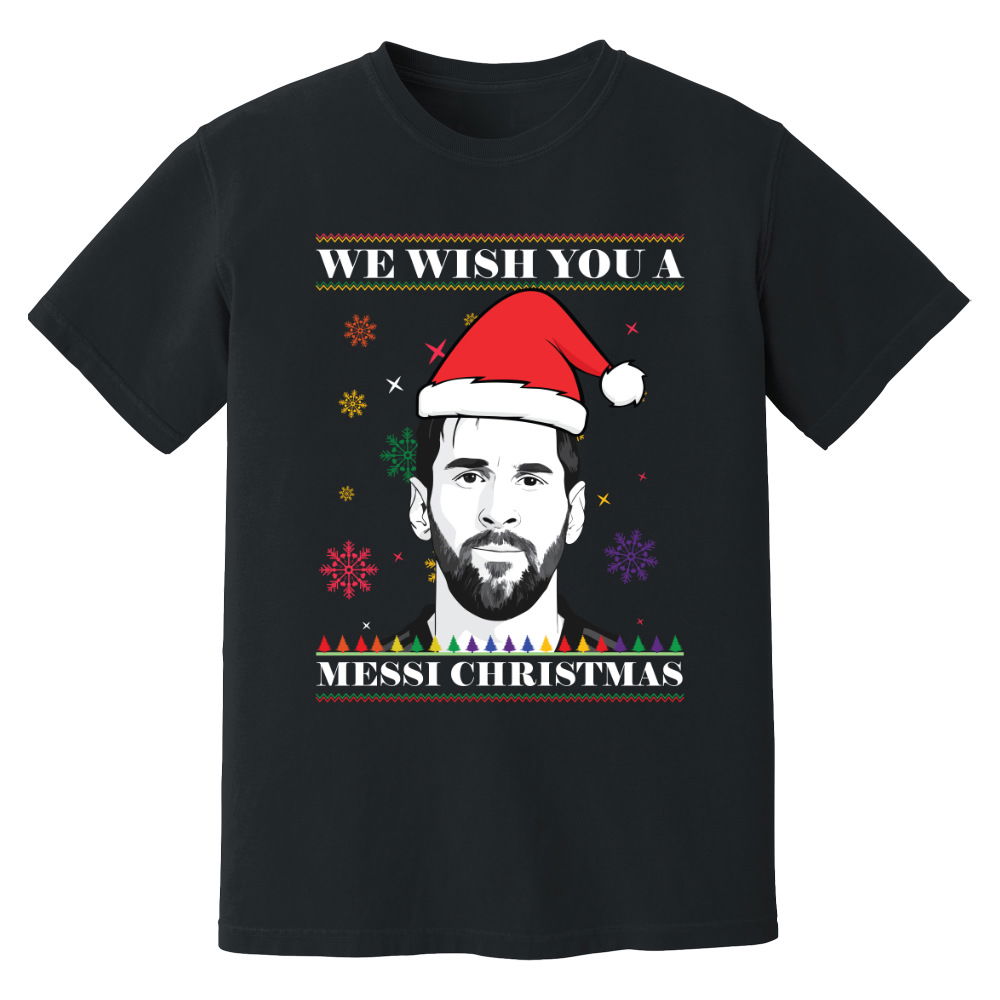 Lionel Messi Christmas T-Shirt (Black)