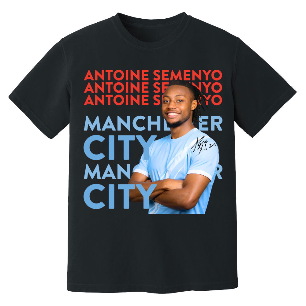 Antoine Semenyo Man City New Signing T-Shirt (Black)