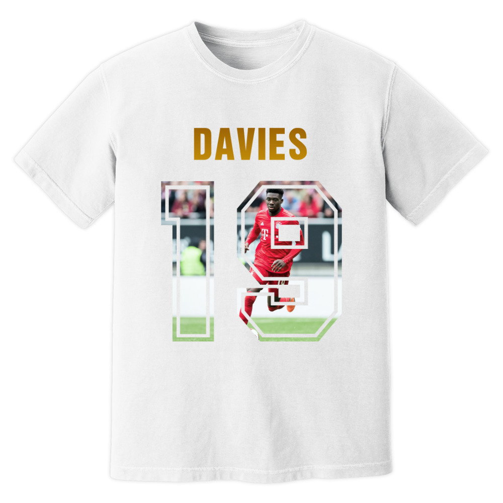 Alphonso Davies Bayern Munich Name And Number T-Shirt (White)