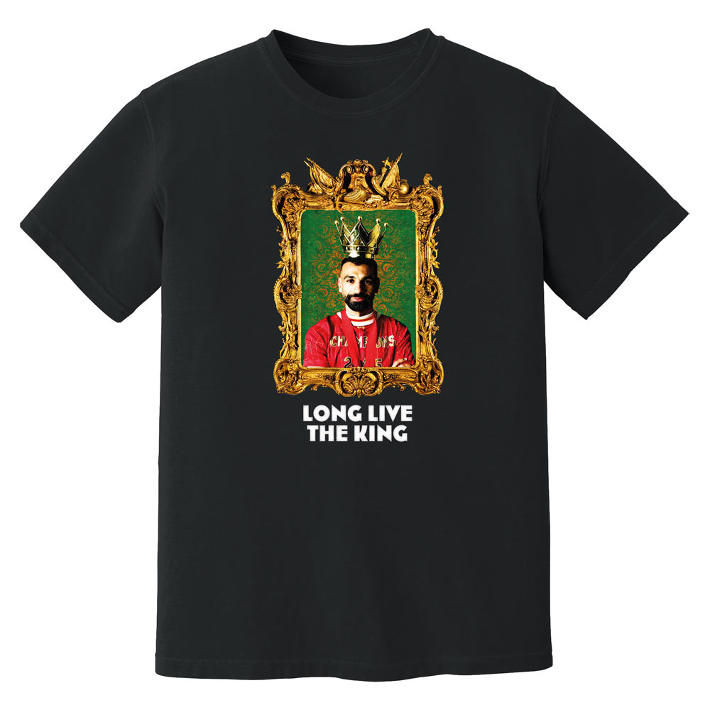 Mo Salah Long Live The King Liverpool T-Shirt (Black)