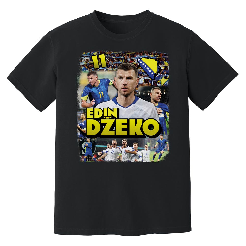 Edin Dzeko Bosnia T-Shirt (Black)
