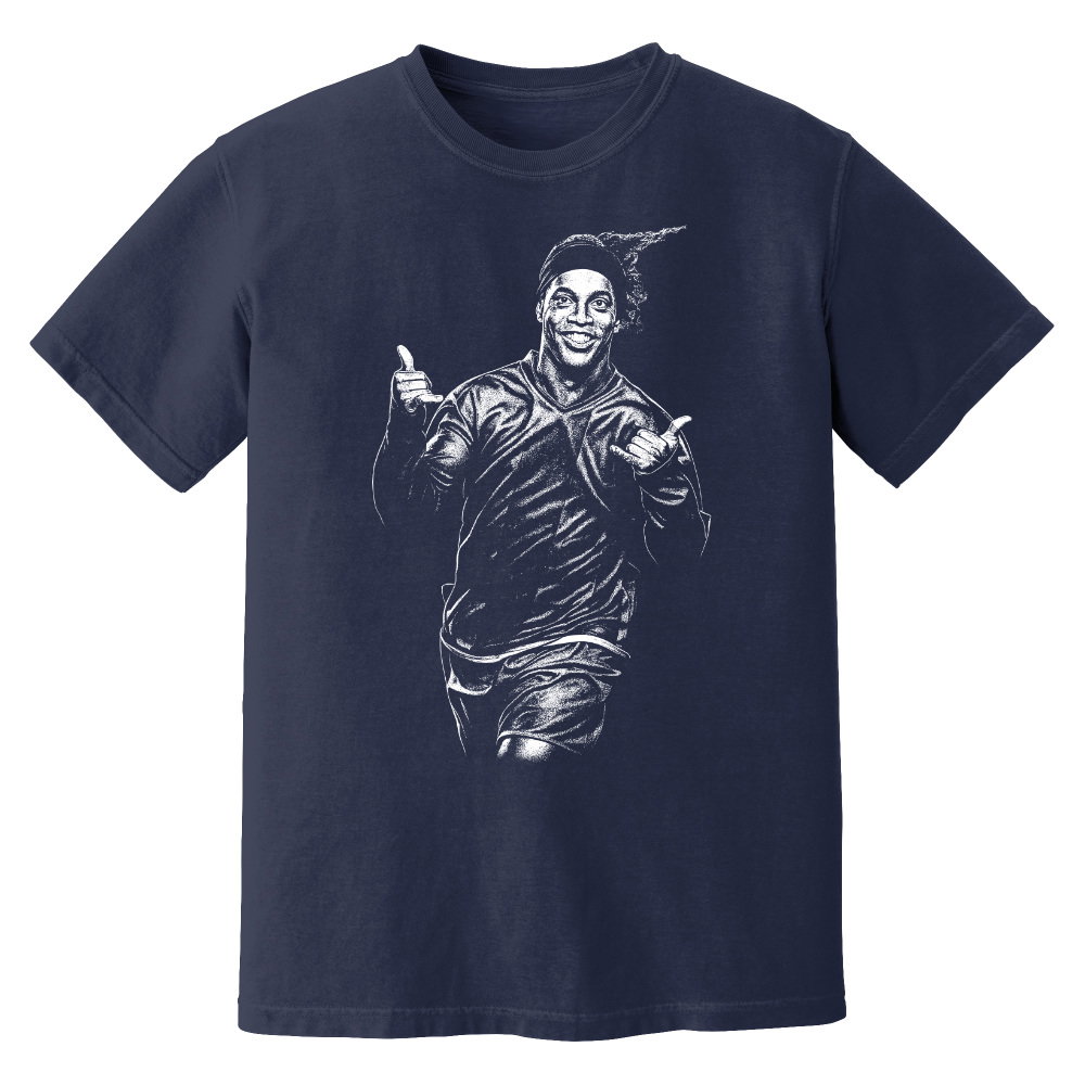 Ronaldinho Barcelona Phantom Graphic Tee - Navy