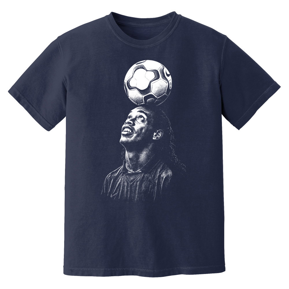 Ronaldinho Barcelona Ball Phantom Graphic Tee - Navy