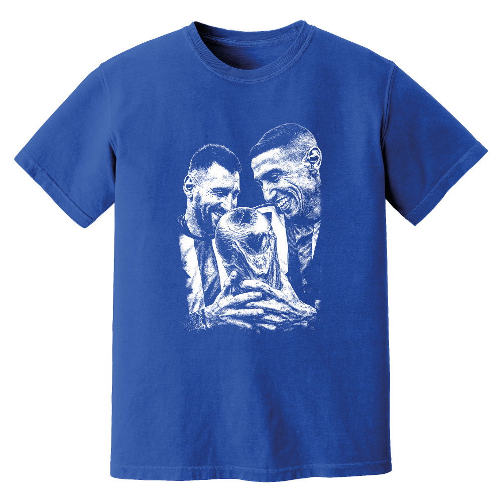 Messi & Di Maria Argentina World Cup Phantom Graphic Tee - Blue