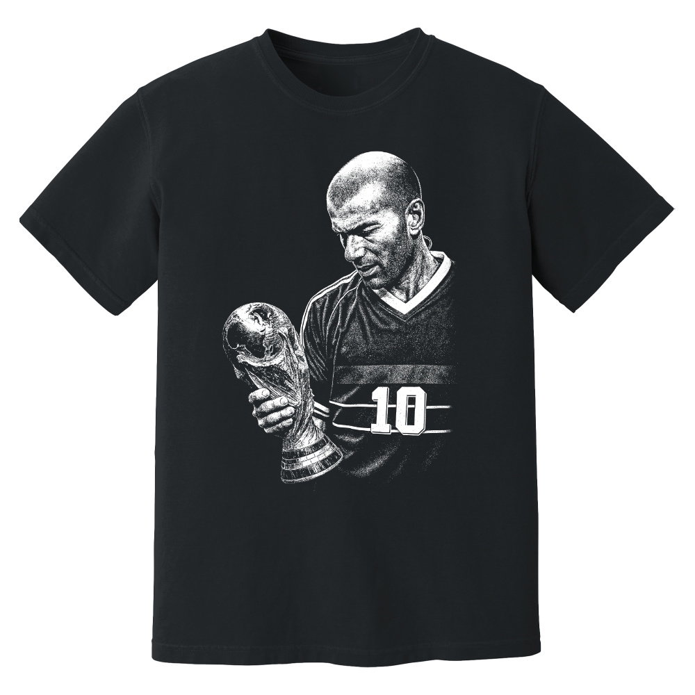 Zidane France World Cup Trophy Phantom Graphic Tee - Black