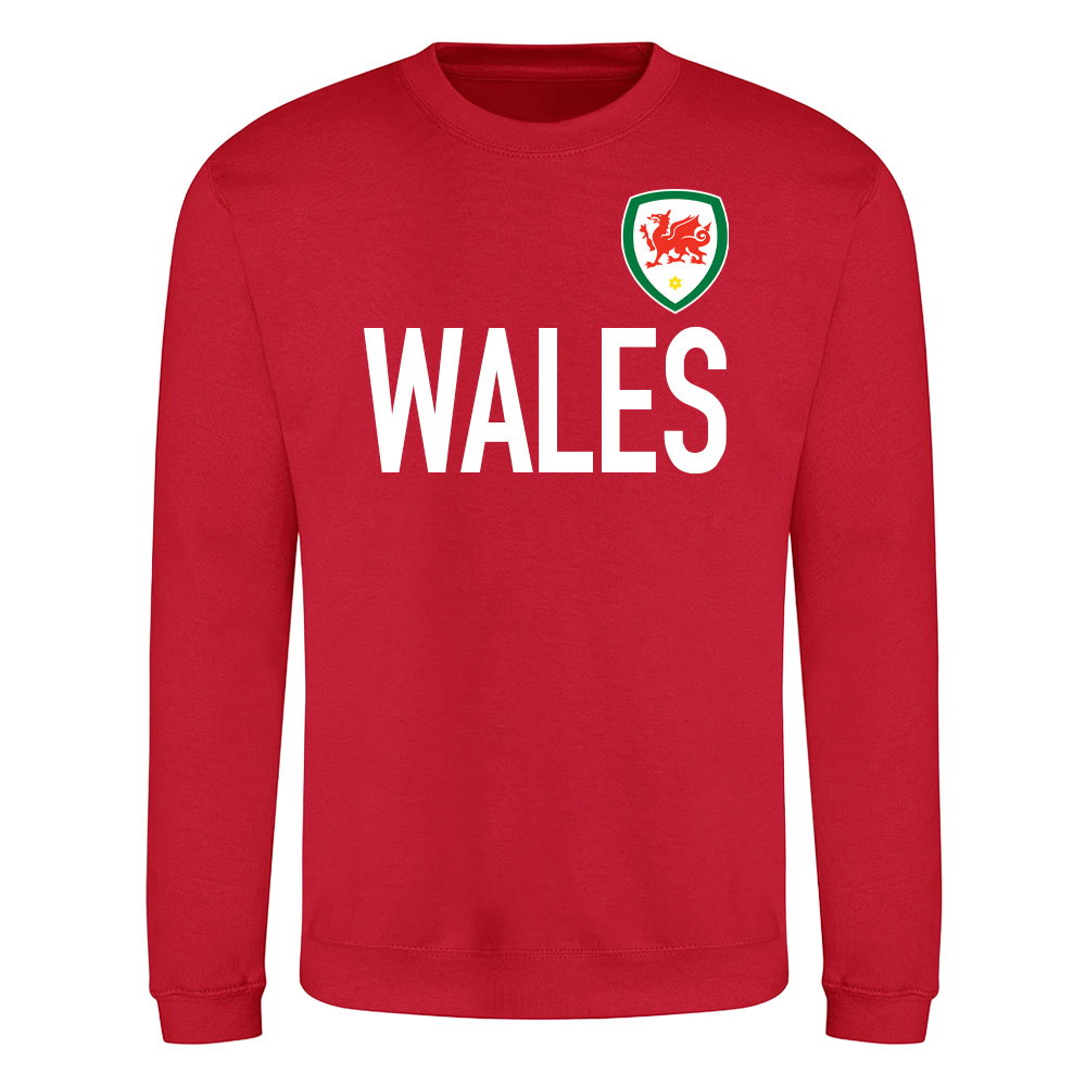 Wales National Team Text Sweatshirt (Red)