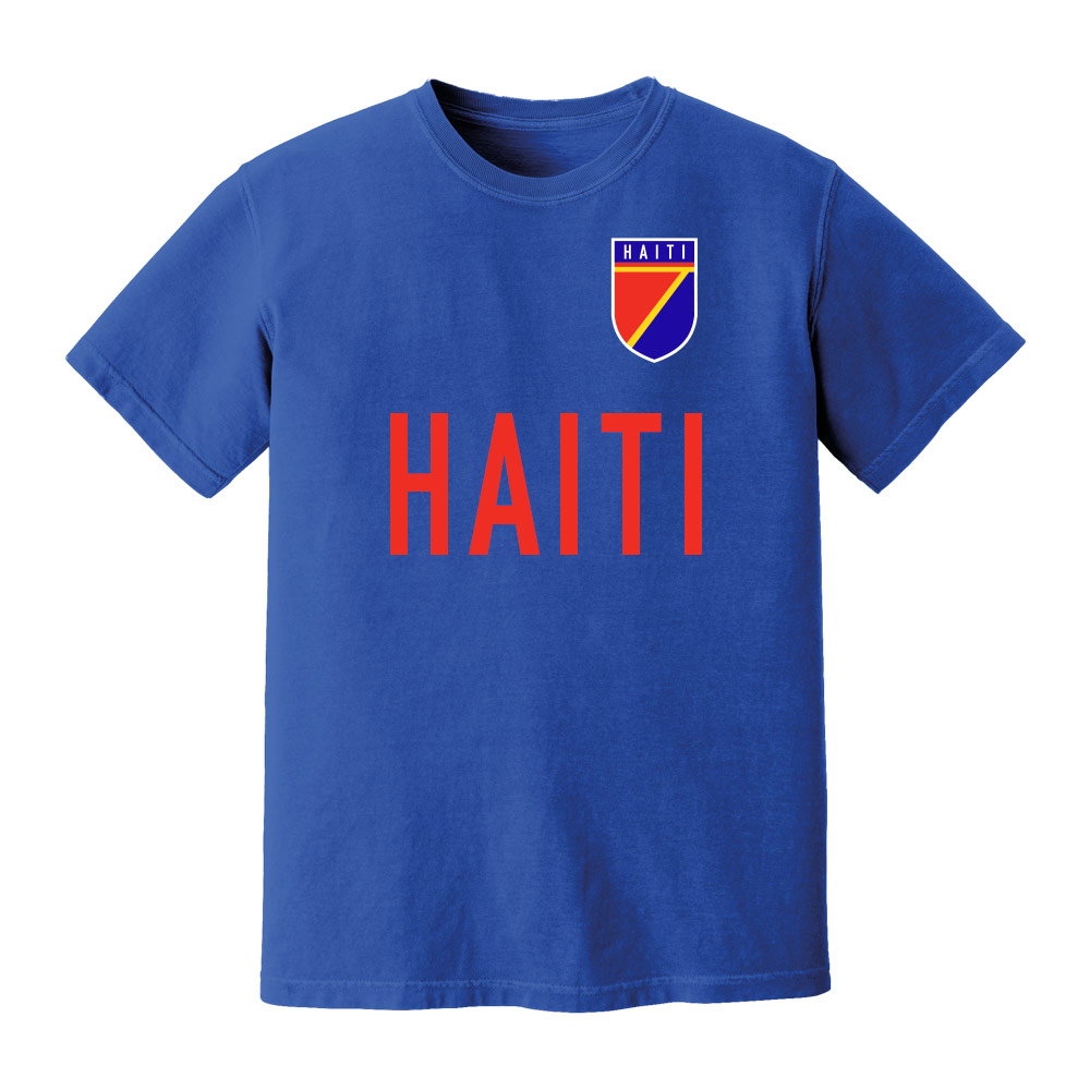 Haiti National Team Text T-Shirt (Blue)
