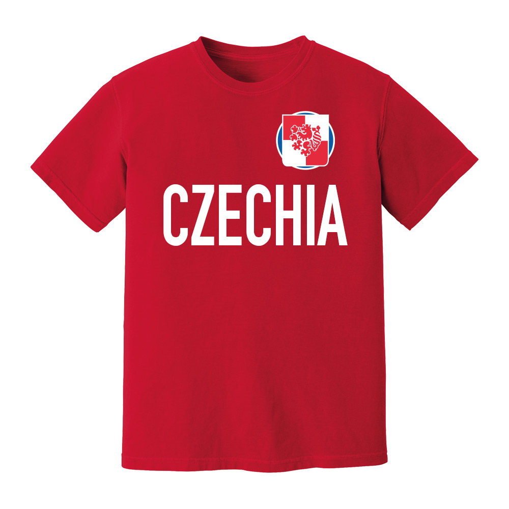 Czechia National Team Text T-Shirt (Red)