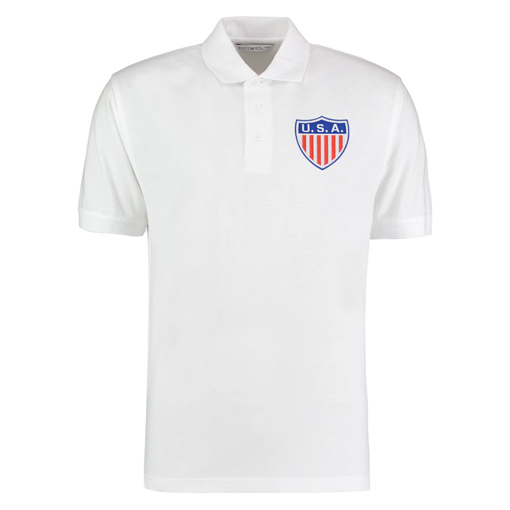 USA National Team Embroidered Polo Shirt (White)