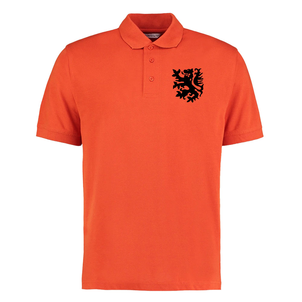 Holland National Team Embroidered Polo Shirt (Orange)