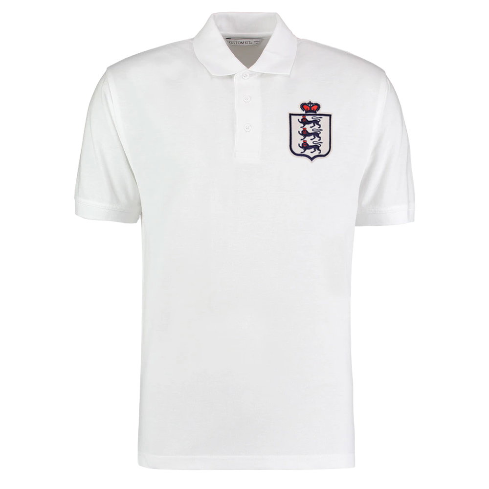 England National Team Embroidered Polo Shirt (White)