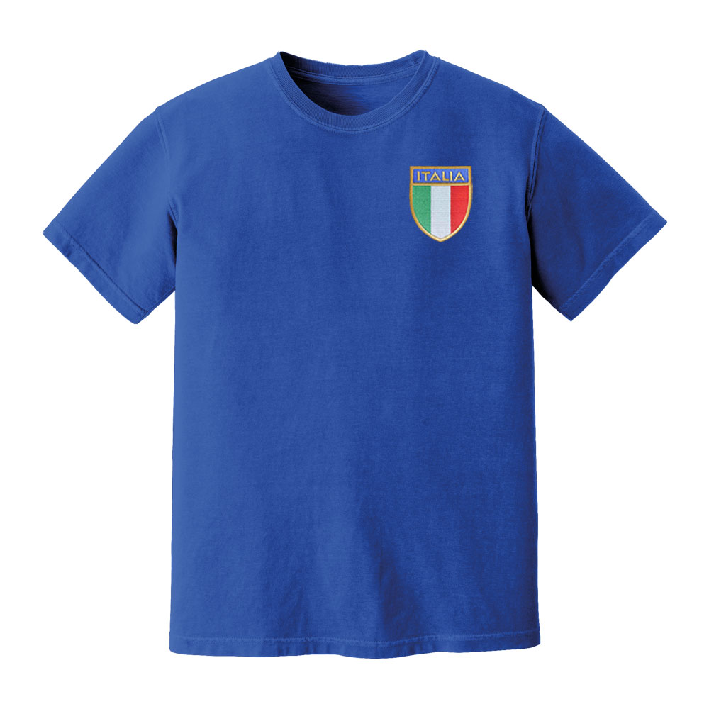 Italy National Team Embroidered Tee (Royal Blue)