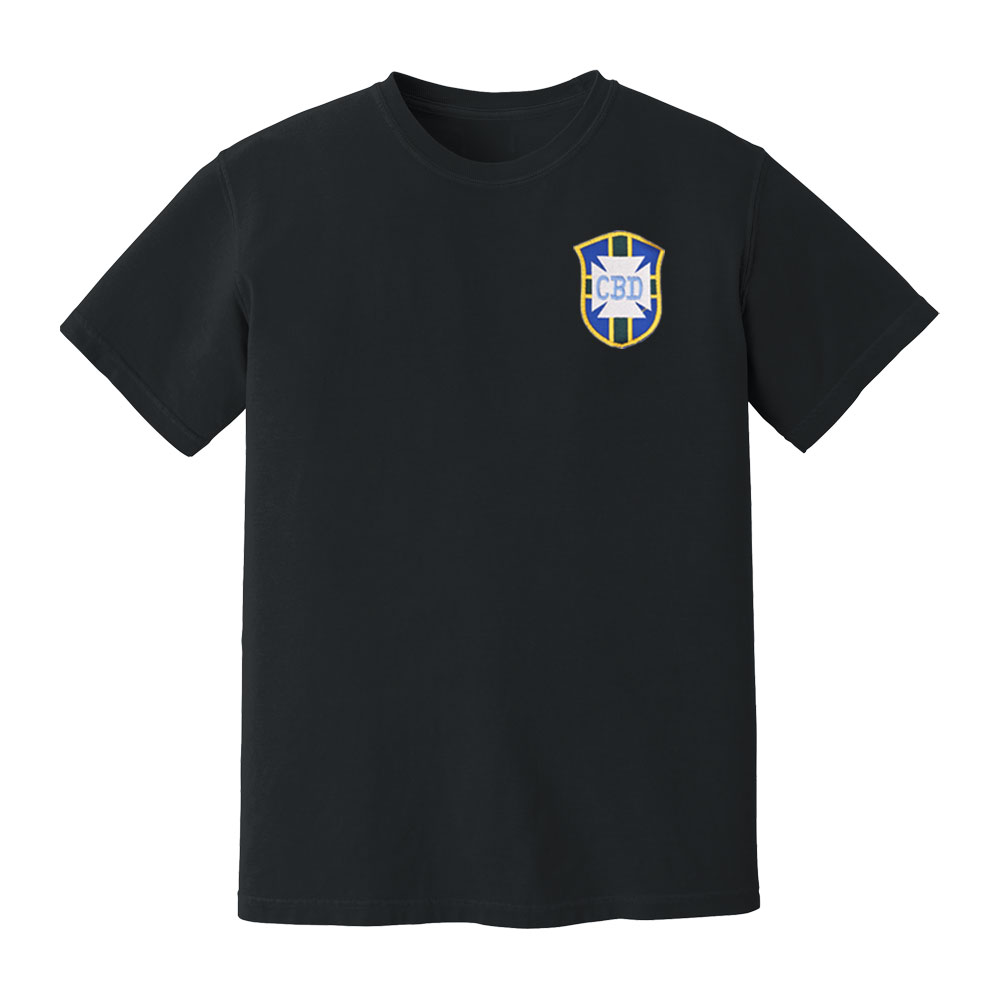 Brazil National Team Embroidered Tee (Black)