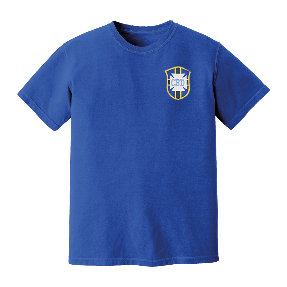 Brazil National Team Embroidered Tee (Royal Blue)