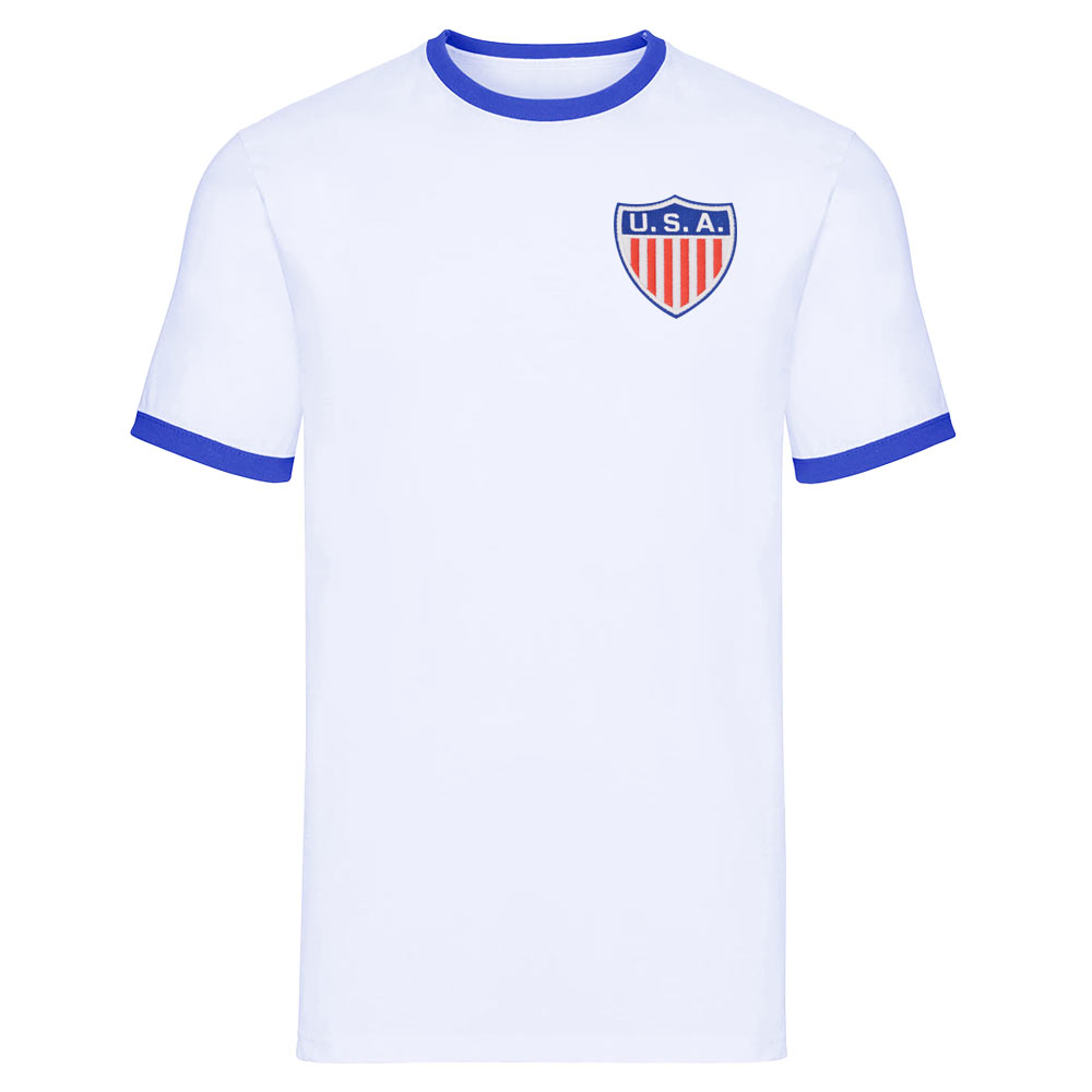 USA National Team Embroidered Ringer Tee (White)