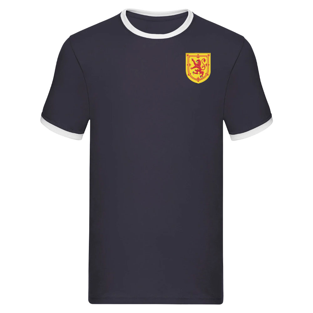 Scotland National Team Embroidered Ringer Tee (Navy)