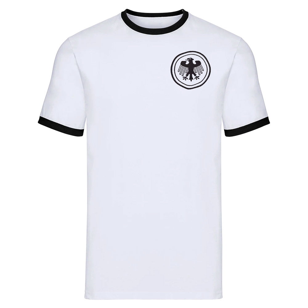 Germany National Team Embroidered Ringer Tee (White)