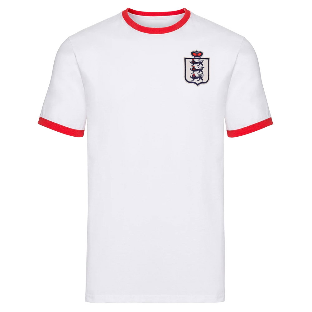 England National Team Embroidered Ringer Tee (White)