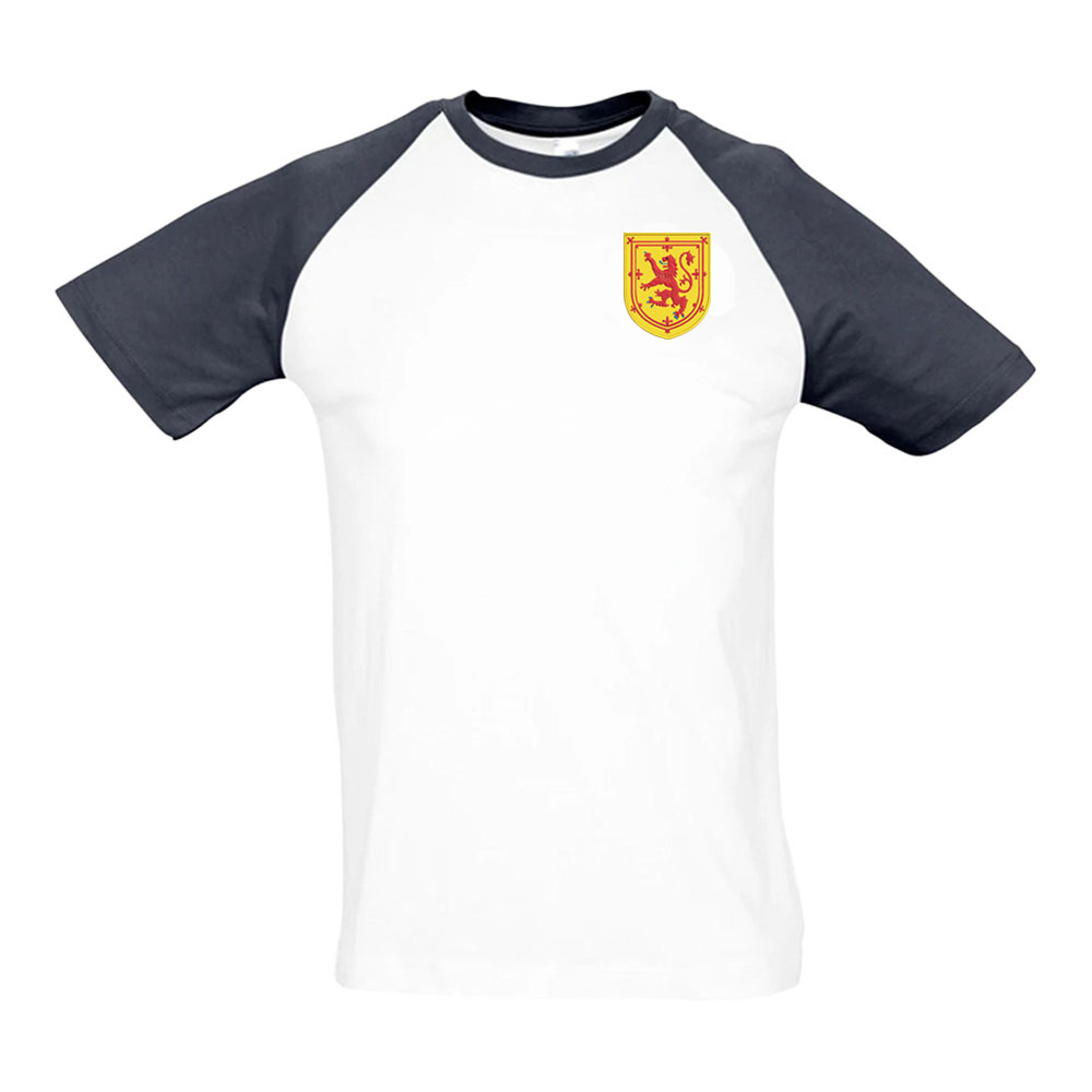 Scotland National Team Embroidered Contrast Tee (White)