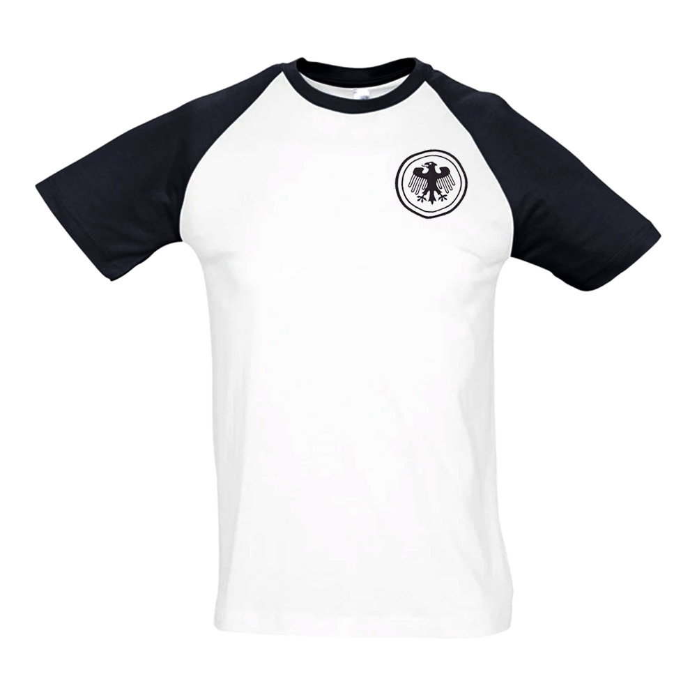 Germany National Team Embroidered Contrast Tee (White)