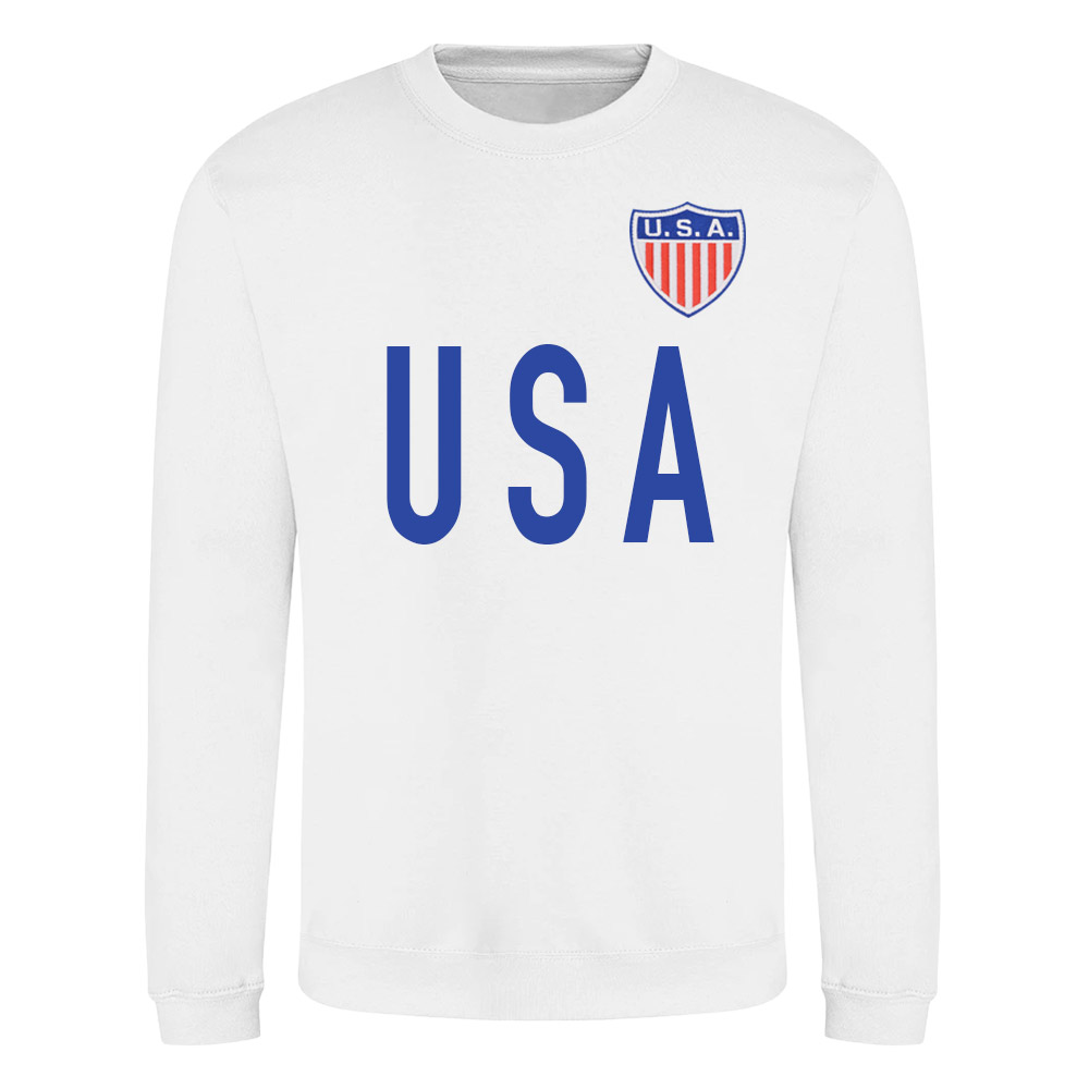 USA National Team Text Sweatshirt (White)