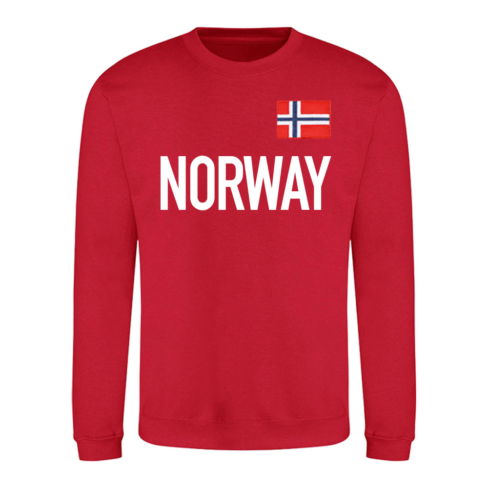Norway National Team Text Sweatshirt (Red)