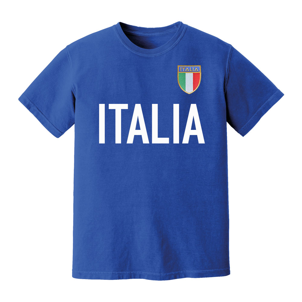 Italy National Team Text T-shirt (Royal Blue)