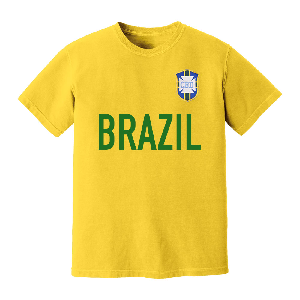 Brazil National Team Text T-shirt (Yellow)