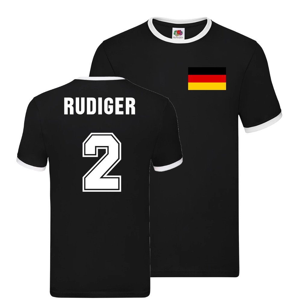 Antonio Rudiger Germany Ringer T-Shirt (Black)