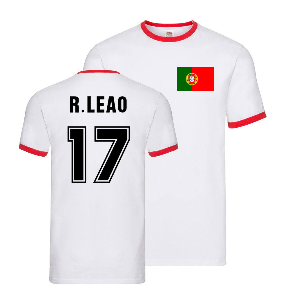 Rafa Leao Portugal Ringer T-Shirt (White)