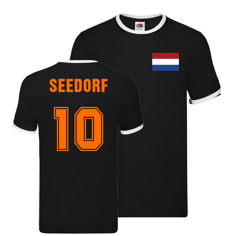 Clarence Seedorf Holland Ringer T-Shirt (Black)