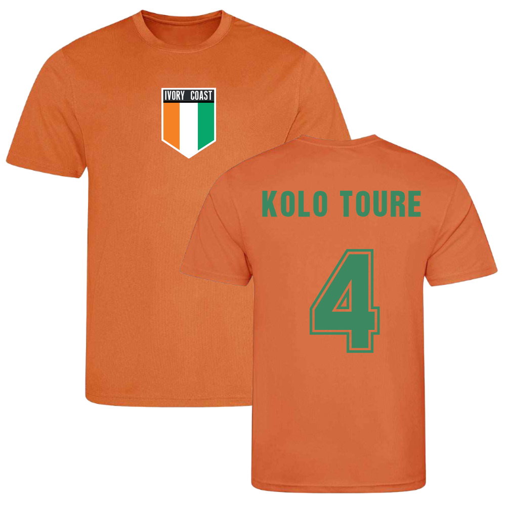 Kolo Toure Ivory Coast Training Jersey (Orange)