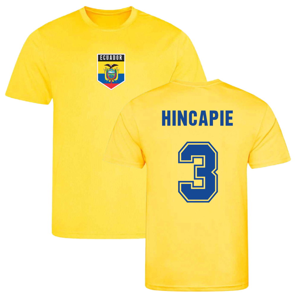 Piero Hincapie Ecuador Training Jersey (Yellow)